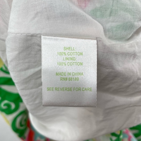 Lilly Pulitzer Strapless‎ Cotton Floral Mini Dress in Multi Size 6 - Picture 4 of 5